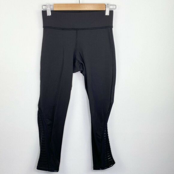 MICHI Womens Leggings Small Black Nylon Psyche Mesh Goth Yoga Gym Athleisure - Picture 1 of 7